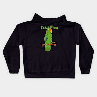 Ekkie Mom Cute Green Eclectus Parrot for parrot lovers Kids Hoodie